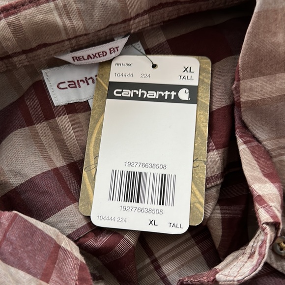 Carhartt Relaxed button down shirt Size XLT - Picture 5 of 8